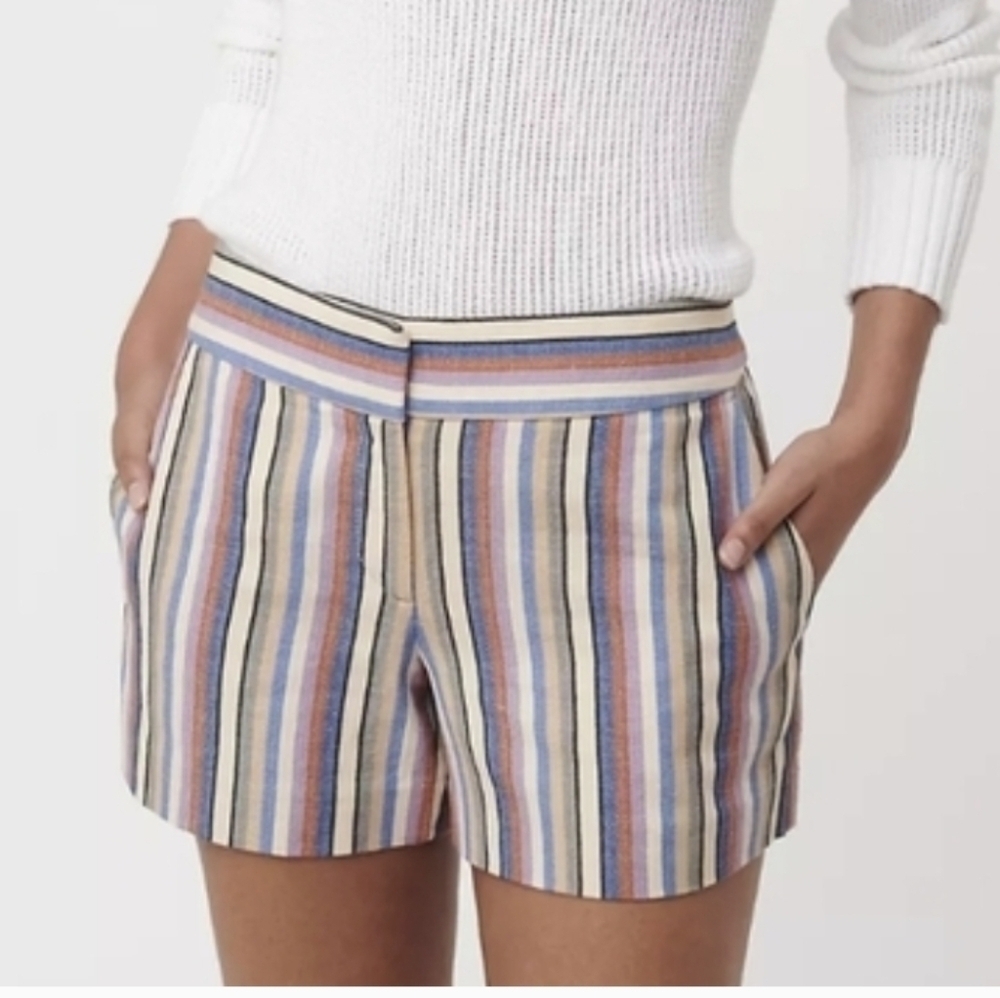 LOFT Herringbone Stripe Riviera Shorts Waist 34